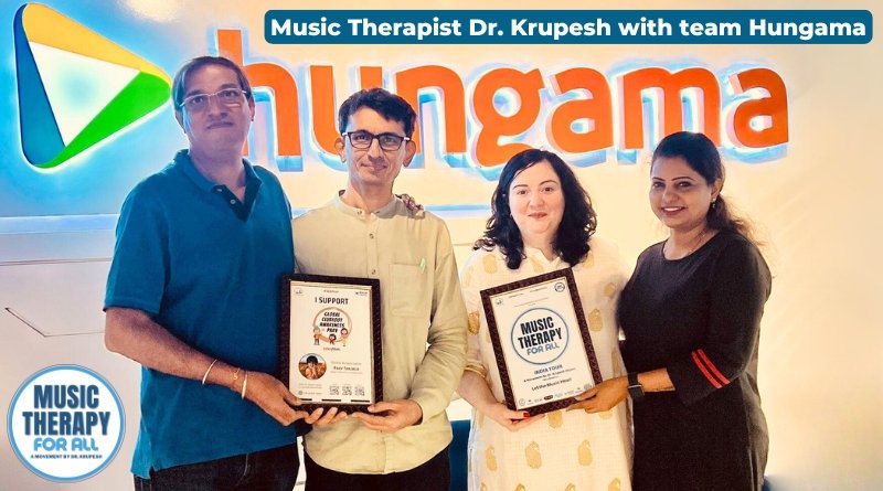 Hungama Music welcomes Dr. Krupesh during his inspiring 50-day music therapy tour