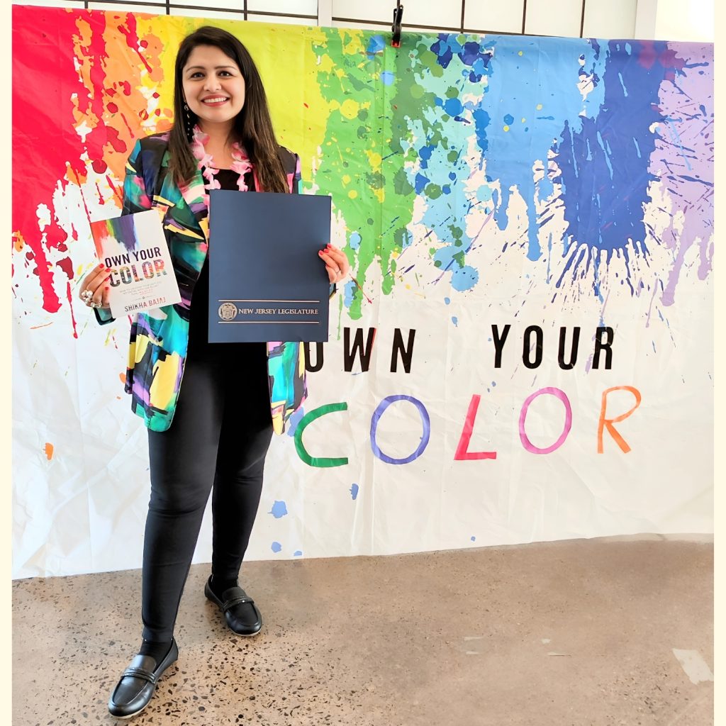 Shikha Bajaj Own Your Color New Jersey State Legislature Recognition